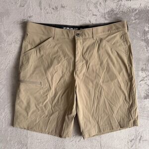 Eddie Bauer Rainier Tech Shorts Mens 38 Tan Khaki Hiking Outdoor 1854910